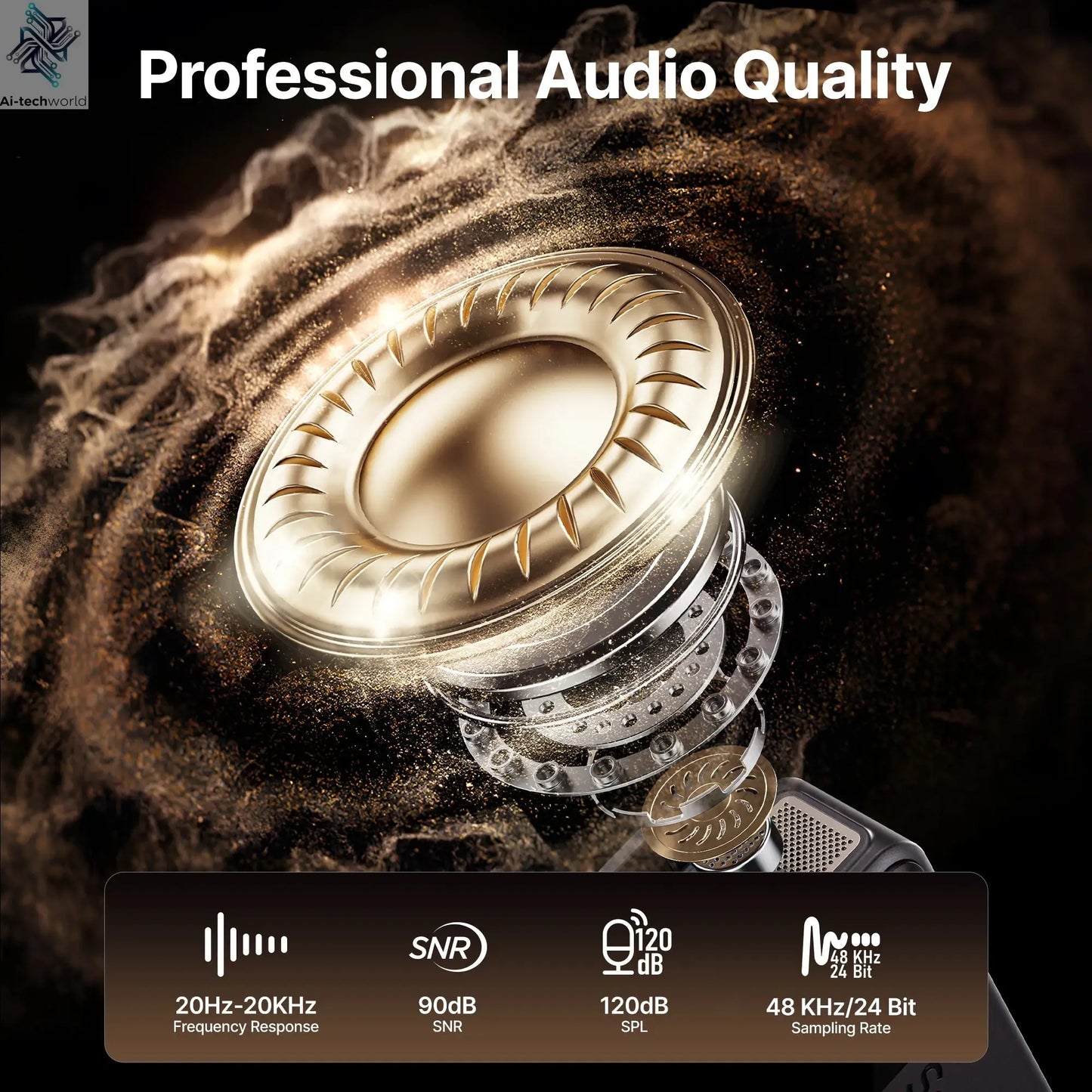 Saramonic Air Wireless Lavalier Microphone Noise Cancelling Lapel Mic for iPhone 15/16 Android Smartphone Camera Vlog Youtube Ai-TechWorld 