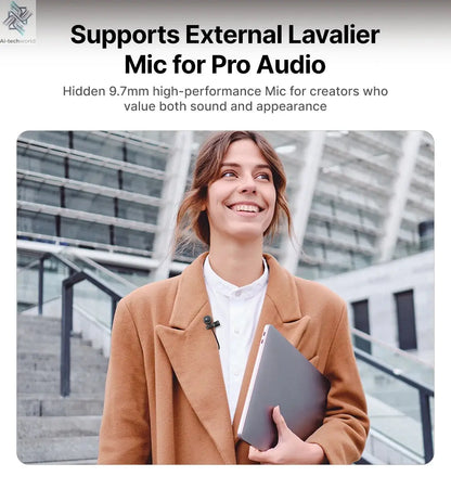 Saramonic Air Wireless Lavalier Microphone Noise Cancelling Lapel Mic for iPhone 15/16 Android Smartphone Camera Vlog Youtube Ai-TechWorld 