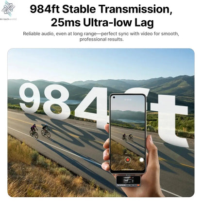 Saramonic Air Wireless Lavalier Microphone Noise Cancelling Lapel Mic for iPhone 15/16 Android Smartphone Camera Vlog Youtube Ai-TechWorld 