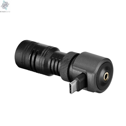 Saramonic SmartMic + Di/UC Type-C Directional Microphone with Foam Windscreen for IOS iPhone 13 11 7 7 plus Android Smartphones Ai-TechWorld 
