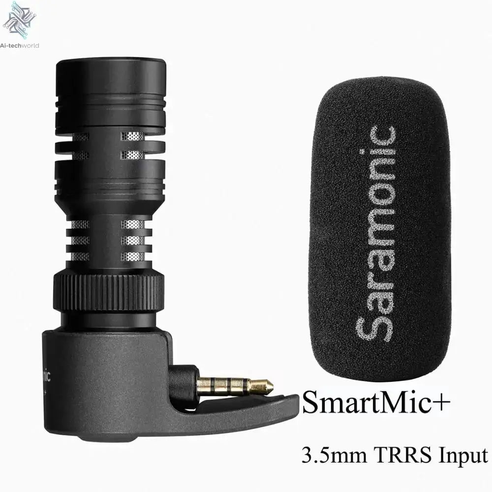 Saramonic SmartMic + Di/UC Type-C Directional Microphone with Foam Windscreen for IOS iPhone 13 11 7 7 plus Android Smartphones Ai-TechWorld 