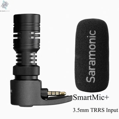Saramonic SmartMic + Di/UC Type-C Directional Microphone with Foam Windscreen for IOS iPhone 13 11 7 7 plus Android Smartphones Ai-TechWorld 