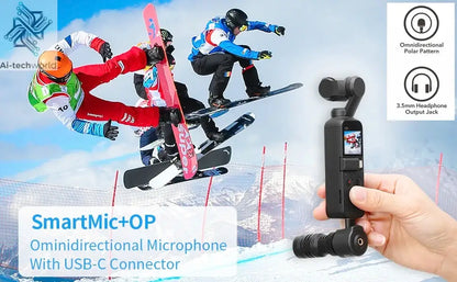 Saramonic SmartMic + Di/UC Type-C Directional Microphone with Foam Windscreen for IOS iPhone 13 11 7 7 plus Android Smartphones Ai-TechWorld 