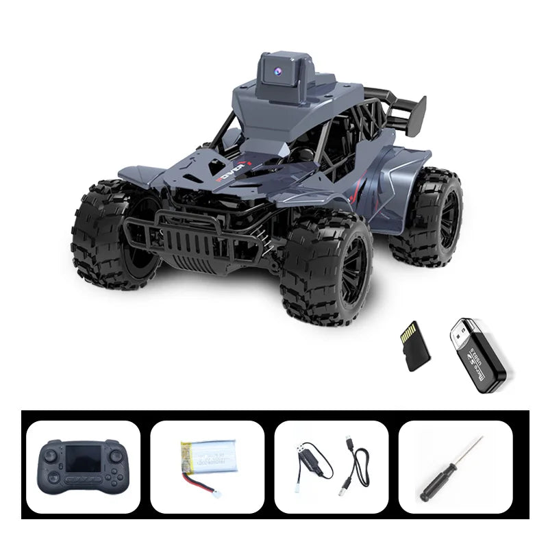 Rc Car with Camera Lcd Remote Fpv Real Time Transmission High Speed 2.4g Remote Control Car Voice Chat Toys For Kids Adults Ai-TechWorld 