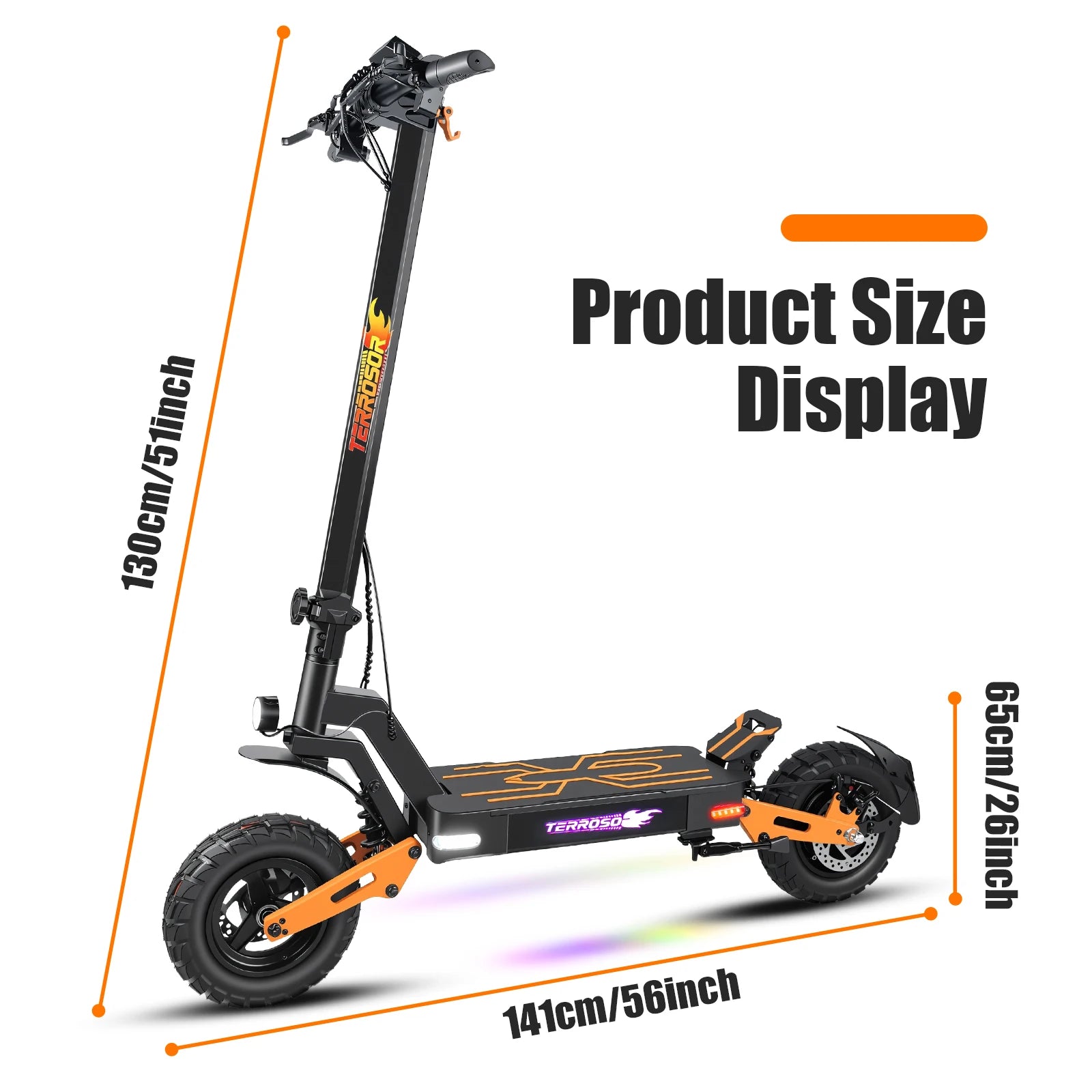 1200W Peak Motor Fold Adult Electric Scooter 48V 18AH 40MPH 11-inch off-roadTires Front and Rear Disc Brakes and Shock Absorbers Ai-TechWorld 