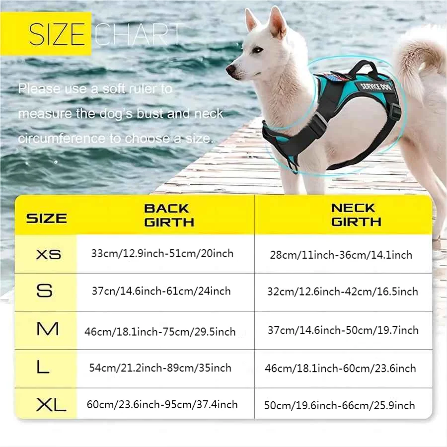 Dog Harness And Leash Set, Escape Proof No Pull Dog Vest Harness With Reflective Dog Walking Traction Rope Ai-TechWorld 
