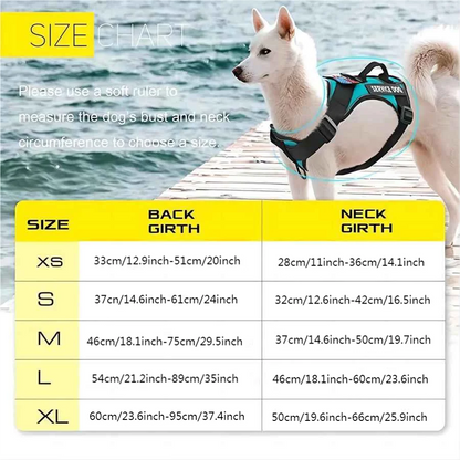 Dog Harness And Leash Set, Escape Proof No Pull Dog Vest Harness With Reflective Dog Walking Traction Rope Ai-TechWorld 