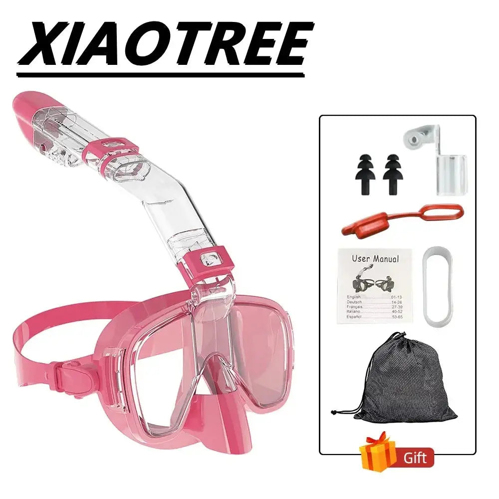 Underwater Snorkeling Half face Face Children Swimming Mask Set Scuba Diving Respirator Masks Anti Fog Safe Breathing for Adult Ai-TechWorld 