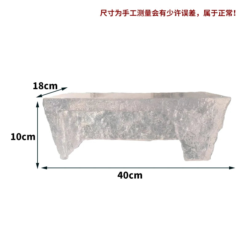 Premium Light Luxury Transparent Resin Hotel Front Desk Restaurant Villa Kitchen Partition Luminous Crystal Glacier Island Table Ai-TechWorld 