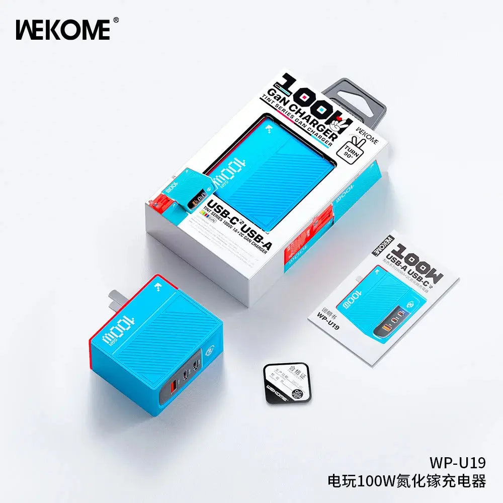 WEKOME GaN 100W Charger High Speed Fast Charging Type C Charger for Xiaomi 13 Samsung s23 ultra iPhone 15 pro max Macbook Pro Ai-TechWorld 