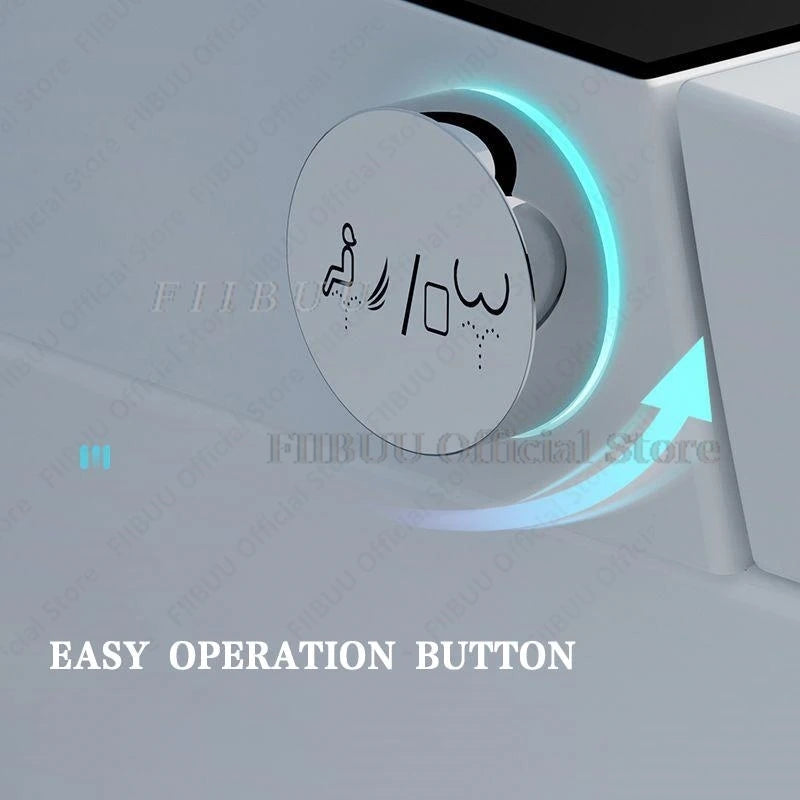 Luxury Smart Toilet Built In Water Tank Toilet Heated Seat Elongated Toilet Blackout Food flush Night Light Built-in Bidet Seat Ai-TechWorld 
