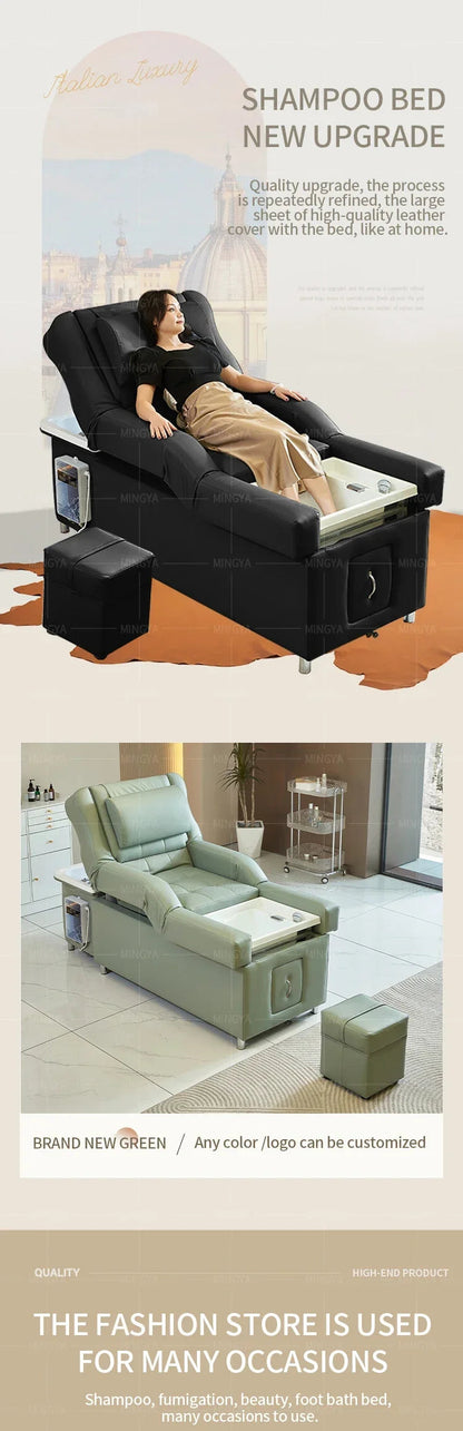 Factory Custom Made Hair Washing Bed for Hair Salon, Head Spa, Pedicure, Foot Massage, Hair Washing Chair. Ai-TechWorld 