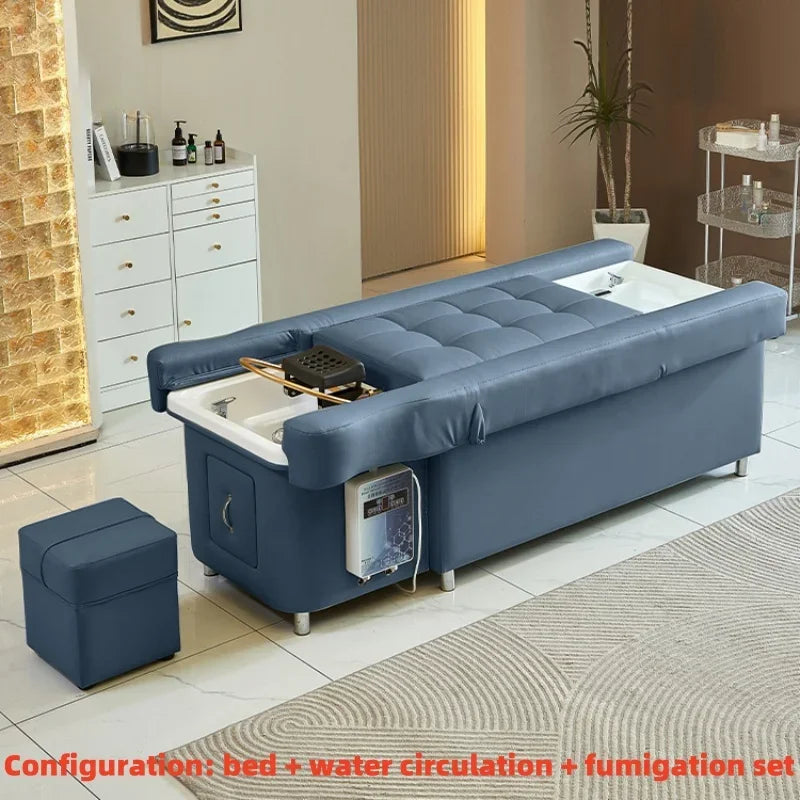 2025 Multifunctional Salon Back Lifting Foot Massage Bed Shampoo Chair Pedicure Head Spa Bed Shampoo Bed Ai-TechWorld 