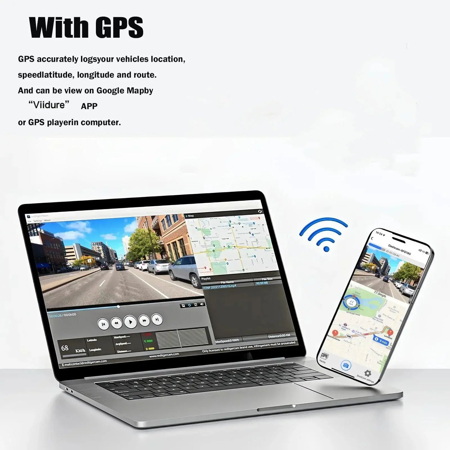 QOZ 4K UHD Dash Cam WIFI GPS Car DVR Front and Rear Dual Lens Auto Car Drive Recorder Night Vision G-Sensor 24H Parking Monitor Ai-TechWorld 