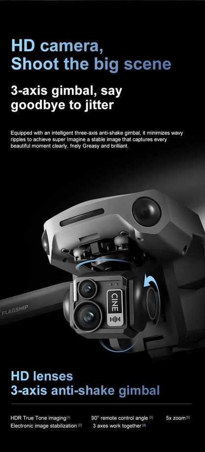 New D12 GPS Drone 3-Axis Gimbal With Touch Screen Profesional 8K HD Camera FPV Obstacle Avoidance Brushless Dron Toy for adult ﻿ Ai-TechWorld 