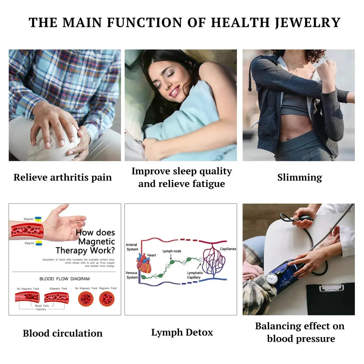 ARADOO Premium Copper Bracelet for Men with Strength 5000 Gauss Magnets Titanium Steel Wristband Jewelry Gifts Ai-TechWorld 