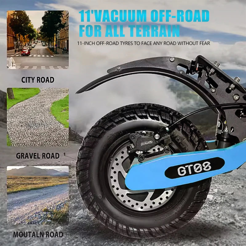 Arwibon 5600W Adult Electric Scooter Dual Motor Top Speed 46MPH,60V27AH, 11-inch Off-Road Tires Sport Folding eScooter with Seat Ai-TechWorld 