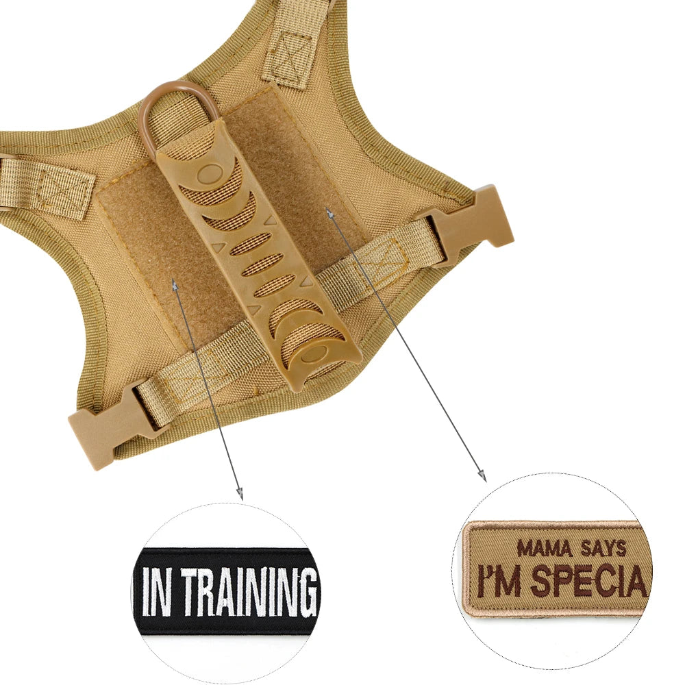 Tactical Puppy Harness Leash For Small Dogs Cats Adjustable Kitten Vest For Military Service Dog Working Training Walking Ai-TechWorld 