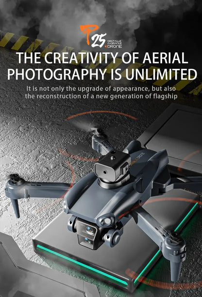 KBDFA P25 Drone 4K 8K HD Camera Aerial Photography Foldable RC Quadcopter Obstacle Avoidance Mini UAV Remote Control Toys Ai-TechWorld 