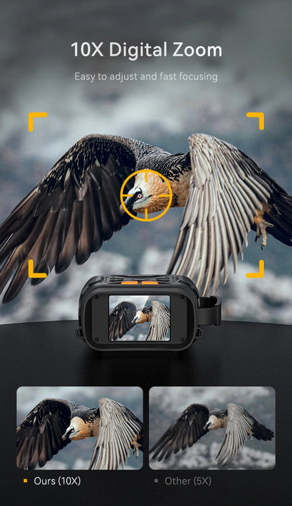 1080P Night Vision Binoculars 10x Digital 800m Full Dark Infrared Night Vision Telescope Goggles 2.8” Large Screen For Camping Ai-TechWorld 