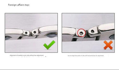 Magnet Improve Sleeping Fashion Rose Gold Couple Bracelet Men's and Women's Titanium Steel Diamond-Embedded Non-Fading Fancy Anti-Static Ai-TechWorld 