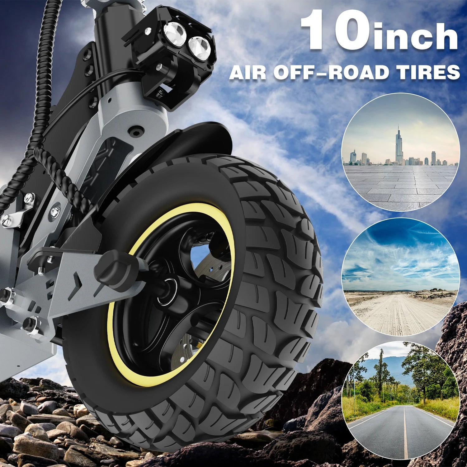 IENYRID IE-S1 Electric Scooter 800W Motor 48V15AH Lithium Battery E-Scooter 10-inch Off-road Tires Foldable E-Scooters Ai-TechWorld 