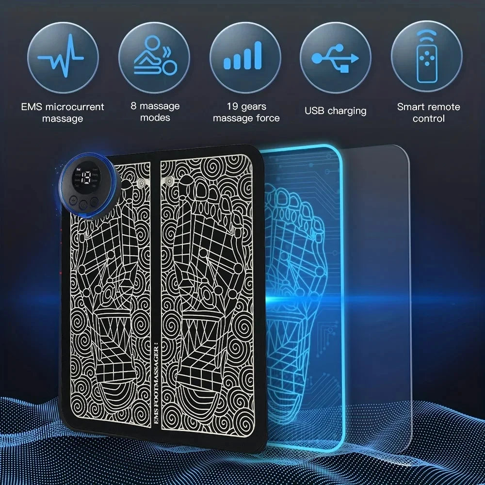 Electric Foot Massager Pad Muscle Massage Relaxation Trainer For Massage Fitness Outdoor Sport Home Family Relax Ai-TechWorld 