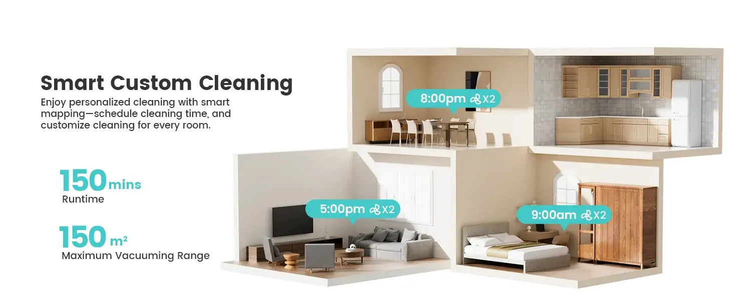 Lefant M330 Pro Robot Vacuum and Mop combo, 5000Pa,dTOF LiDAR Navigation, Alexa/Google/WiFi,Ideal for Pet Hair Ai-TechWorld 
