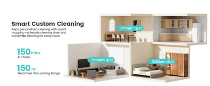 Lefant M330 Pro Robot Vacuum and Mop combo, 5000Pa,dTOF LiDAR Navigation, Alexa/Google/WiFi,Ideal for Pet Hair Ai-TechWorld 