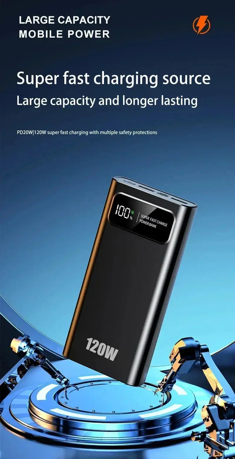 ONEPLUS 500000mAh 120W Super Fast Charging Power Bank High Capacity Battery CCC Certification Power Bank 3C For Iphone Xiaomi Ai-TechWorld 