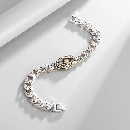 Men's Classic God's All Seeing Eye Masonic Symbol Bracelet Fashion Braided Cross Bracelet Religious Prayer Amulet Jewelry Ai-TechWorld 