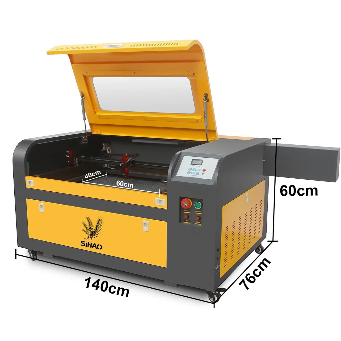 SIHAO 50W-100W CO₂ Laser Engraver with Large Work Area | Precision Cutting & Engraving for Wood, Acrylic, Glass, Leather Ai-TechWorld 
