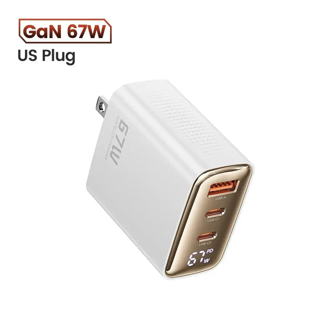 Toocki 67W GaN USB Type C Charger Digital Display 65W 45W PPS PD QC4.0 Quick Charge For Macbook Laptop IPAD Tablet iPhone 15 14 Ai-TechWorld 