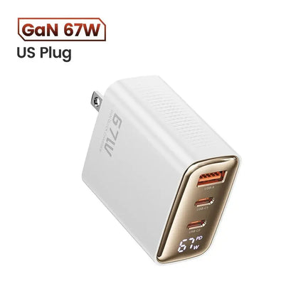 Toocki 67W GaN USB Type C Charger Digital Display 65W 45W PPS PD QC4.0 Quick Charge For Macbook Laptop IPAD Tablet iPhone 15 14 Ai-TechWorld 