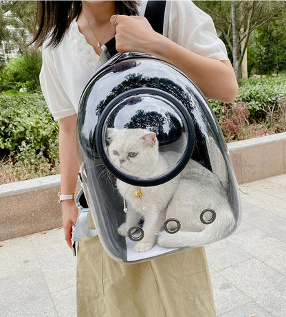 Pet Cat Carrying Bag Space Pet Backpacks Breathable Portable Transparent Backpack Puppy Dog Transport Carrier Space Capsule Bags Ai-TechWorld 