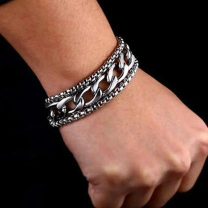 Lion head animal bracelet for men stainless steel braided chain wristband bracelet fashion hip hop jewelry Ai-TechWorld 