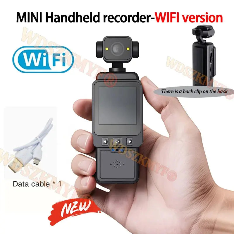 1080P Handheld Sports Pocket Camera HD Display 180° Rotatable WiFi Wireless Video Recorder Built-in Fill Light Motion Camera Ai-TechWorld 