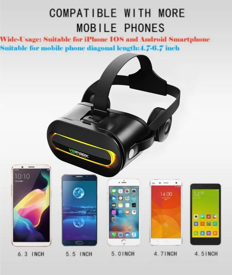 Original J60 4K Wireless Virtual Reality VR Glasses Stereo 3D Videos Google Cardboard Box Headset Helmet for Smartphone Max 6.7" Ai-TechWorld 