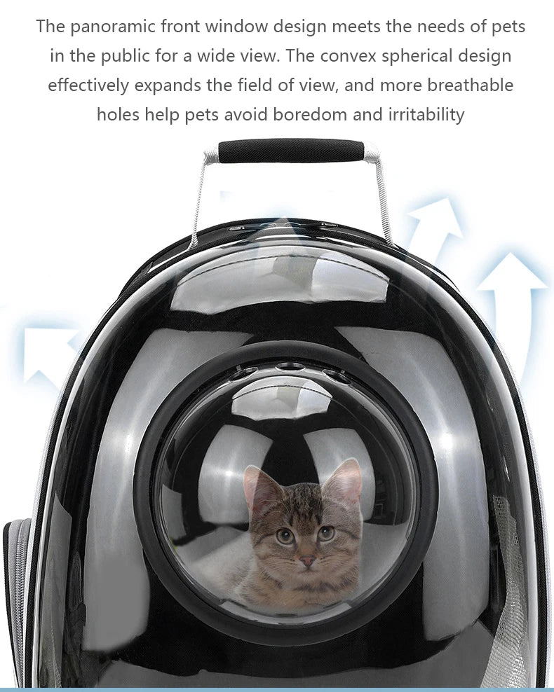 Pet Cat Carrying Bag Space Pet Backpacks Breathable Portable Transparent Backpack Puppy Dog Transport Carrier Space Capsule Bags Ai-TechWorld 