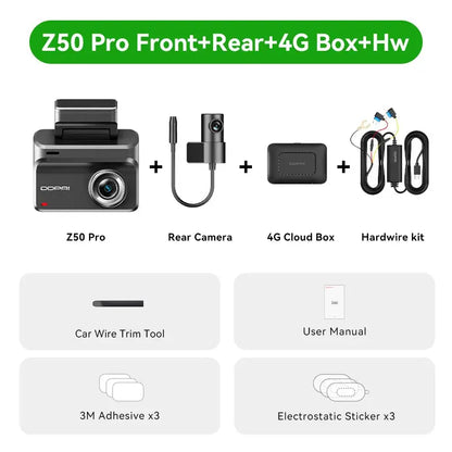 2025 New DDPAI Dash Cam Z50 Pro 4K Car Camera Night Vision 5GHz Wi-Fi GPS ADAS 24H Parking Monitor Support Front and Rear Cam Ai-TechWorld 