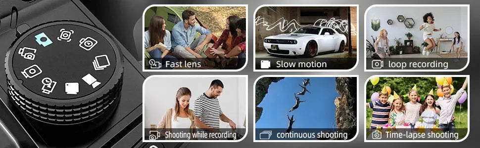 NBD 64MP Digital Camera for Photography, 4K Vlogging Camera with 3’’ Flip Screen,16X Digital Zoom,2 Batteries, 32GB TF Card Ai-TechWorld 