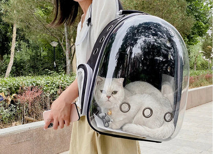 Pet Cat Carrying Bag Space Pet Backpacks Breathable Portable Transparent Backpack Puppy Dog Transport Carrier Space Capsule Bags Ai-TechWorld 