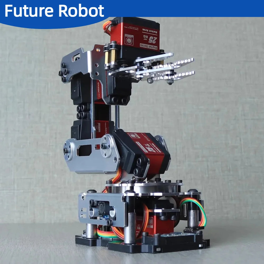 6 Dof Robot Arm Clamp Claw APP RC Control Metal Mechanical Robotics with Digital Servos for Arduino DIY Kit Programmable Robot Ai-TechWorld 