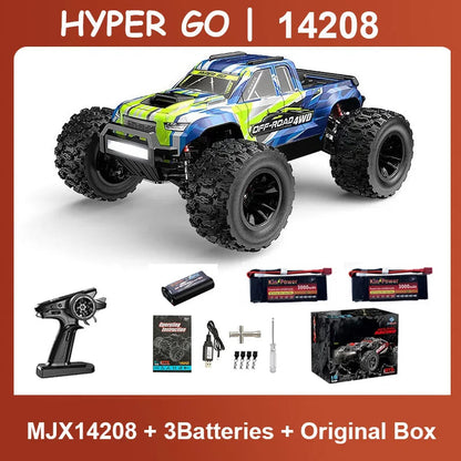 HYPER GO MJX 14207 14208 1/14 RC Car 41-53km/h Brushless 2.4G Remote Control 4WD Off-road High Speed RC Car Truck Hobby Toy Ai-TechWorld 