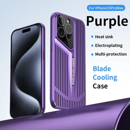 Comes With lLns Film Breathable Heat Dissipation Cooling Cases For iPhone 16 15 Pro Max 14 13 12 11 PC Hard Back Covers Ai-TechWorld 
