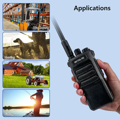Retevis RT86 10W Walkie Talkie Professional Two Way Radio Long Range Walkie Talkie UHF Communication radio for Outdoor Business Ai-TechWorld 