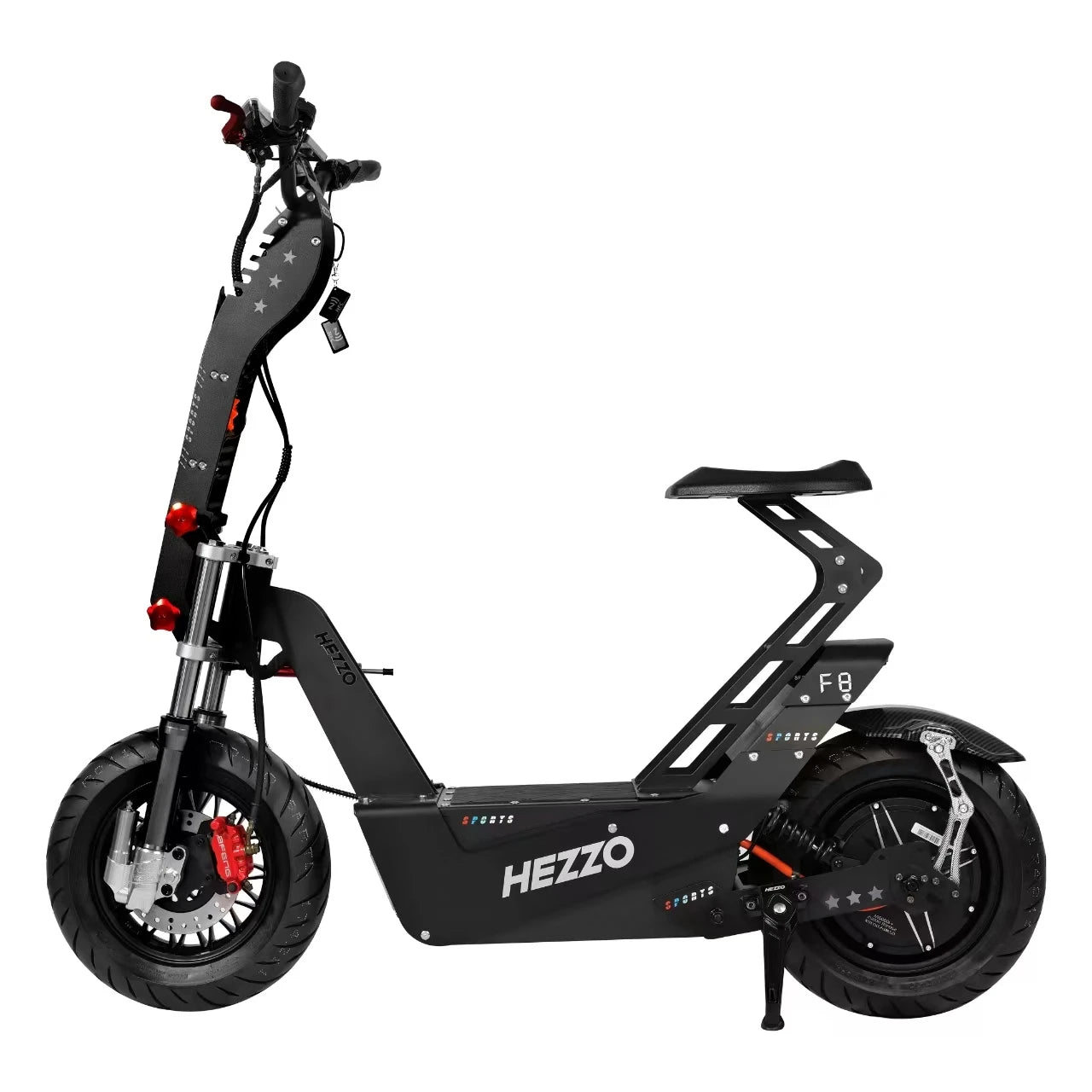 HEZZO 8000W Electric Scooter Dual Motor Top Speed 90-100KM/H，72V 50Ah ，16Inch Off-Road Tires Sport Folding F8 eScooter Ai-TechWorld 