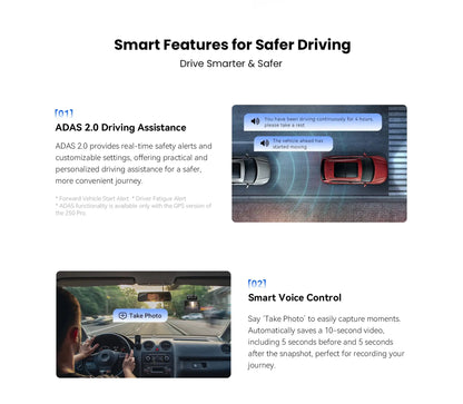 2025 New DDPAI Dash Cam Z50 Pro 4K Car Camera Night Vision 5GHz Wi-Fi GPS ADAS 24H Parking Monitor Support Front and Rear Cam Ai-TechWorld 