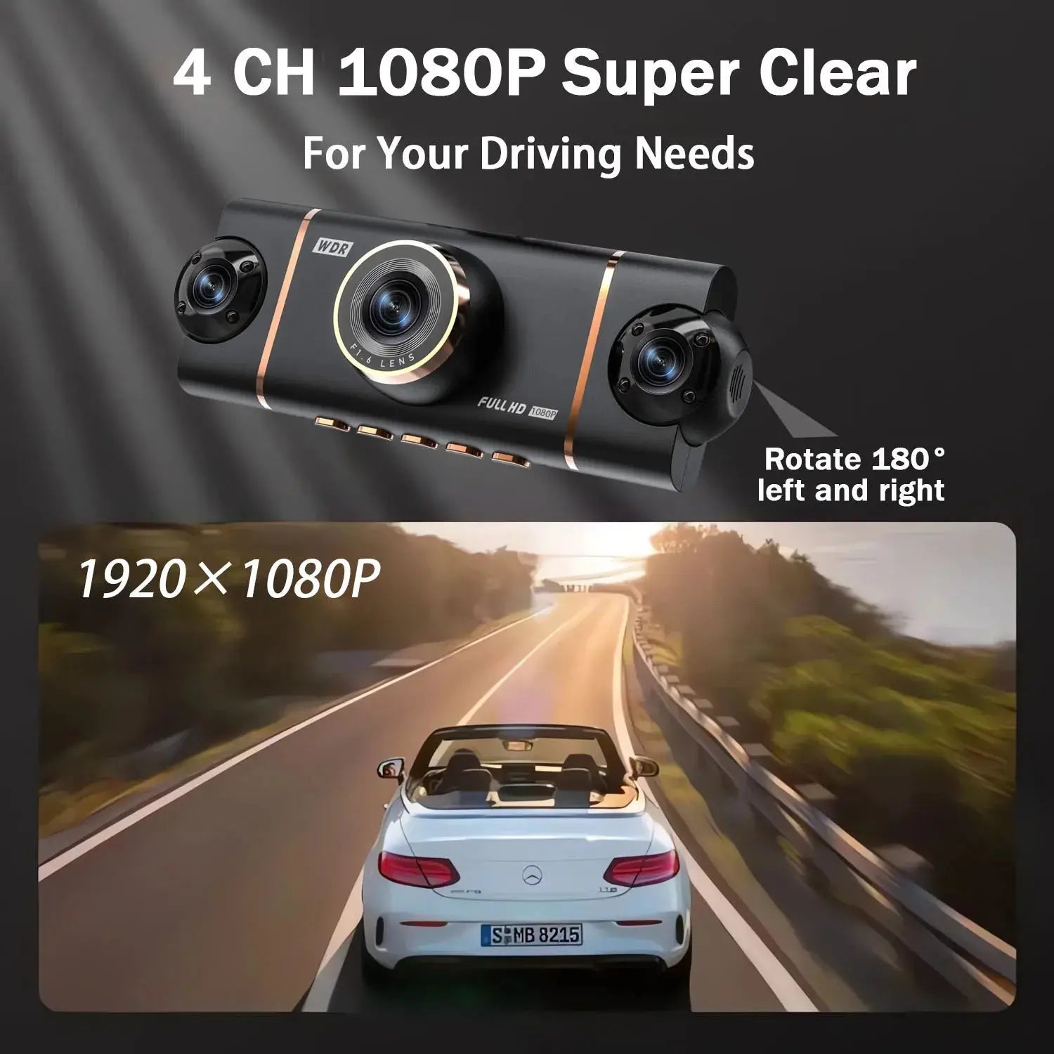 4 Cameras Dash Cam Car DVR WiFi HD 1080P Video Recorder 4 Channel Front Rear View Night Vision Black Box DVR For Vehicle Safety Ai-TechWorld 