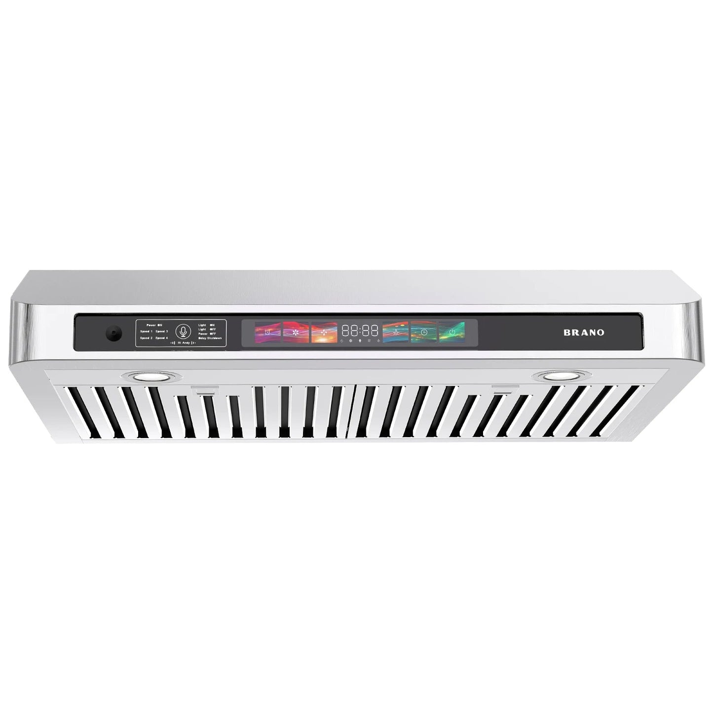 30/36 Inch Under Cabinet Range Hood with Voice/Gesture/Touch Control, 900 CFM Kitchen Vent Hood with 4-Speed Exhaust Fan Ai-TechWorld 